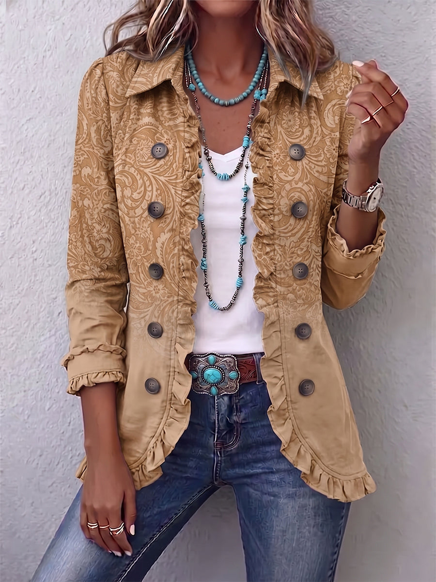 Chiara | Veste Western Imprimée à Volants