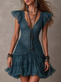 Delphine – Vestido Volantes Encaje Retro