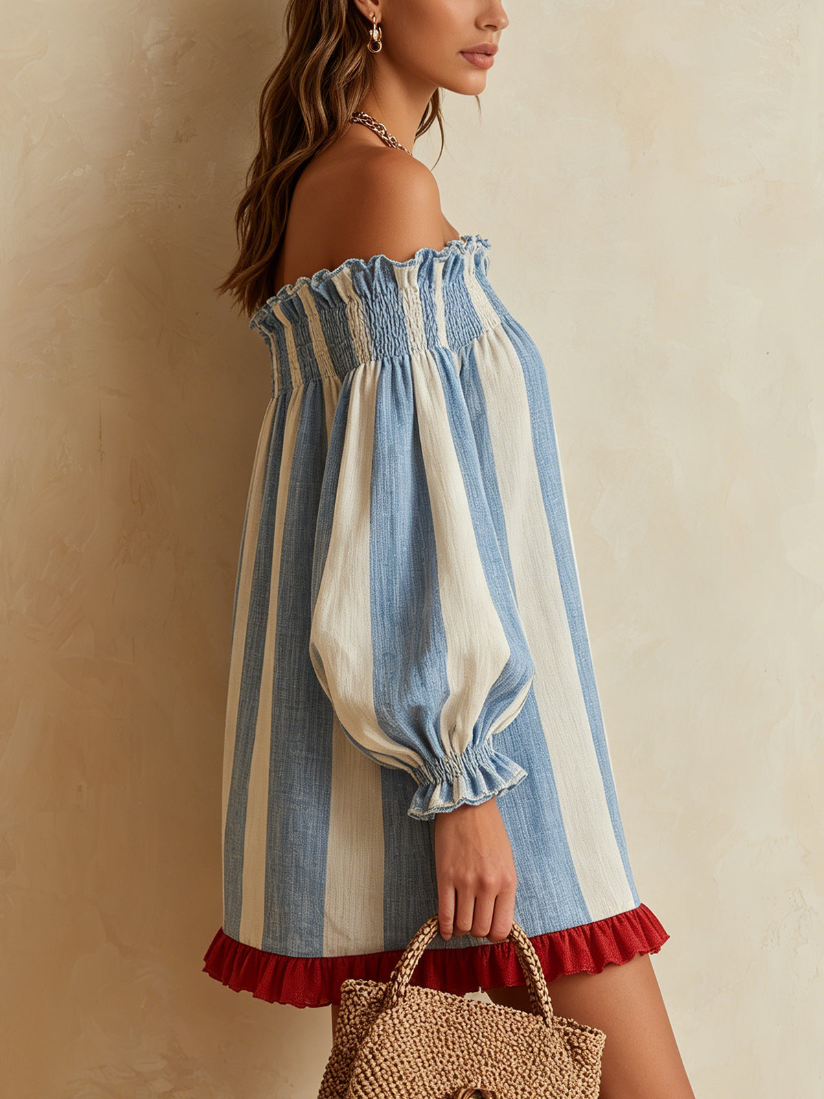 Ondine | Vestido Rayas Azul Blanco Verano