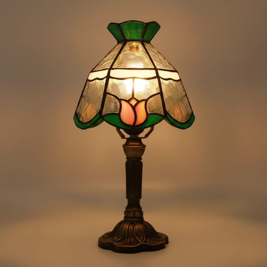 Rose Mystérieuse – Lámpara Vitral Decorativa Floral