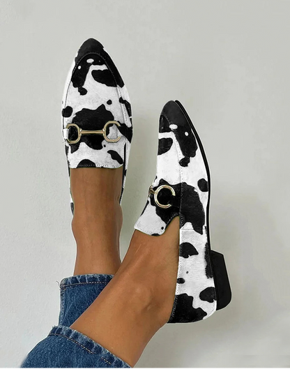Anna - Mocassins Imprimés avec Détail Boucle