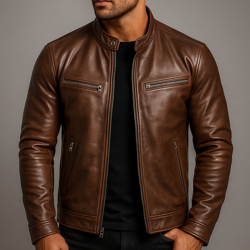 Guido | Chaqueta en Cuero Vintage para Hombre