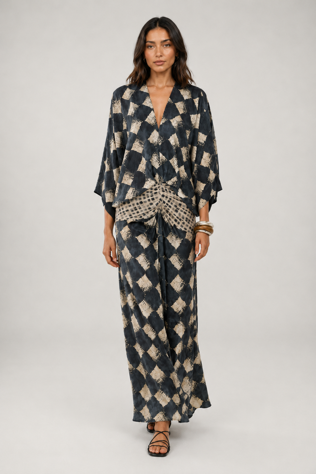 Maelia – Vestido Estampado Mediterráneo