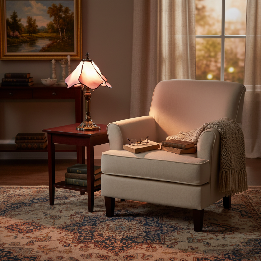 Fée de la Rose | Lámpara Vitral Decorativa