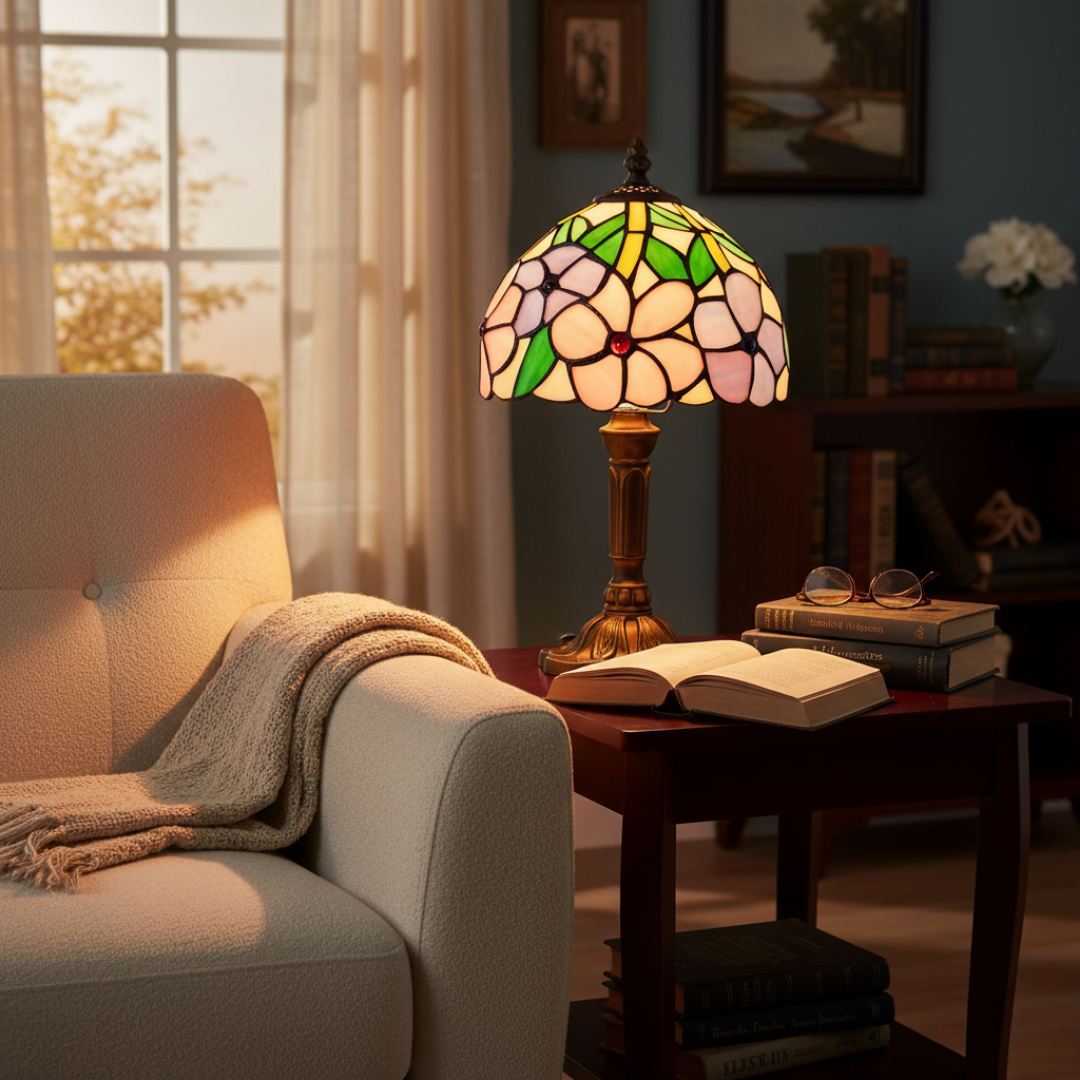 Grandes Fleurs | Lámpara Vitral Decorativa Floral