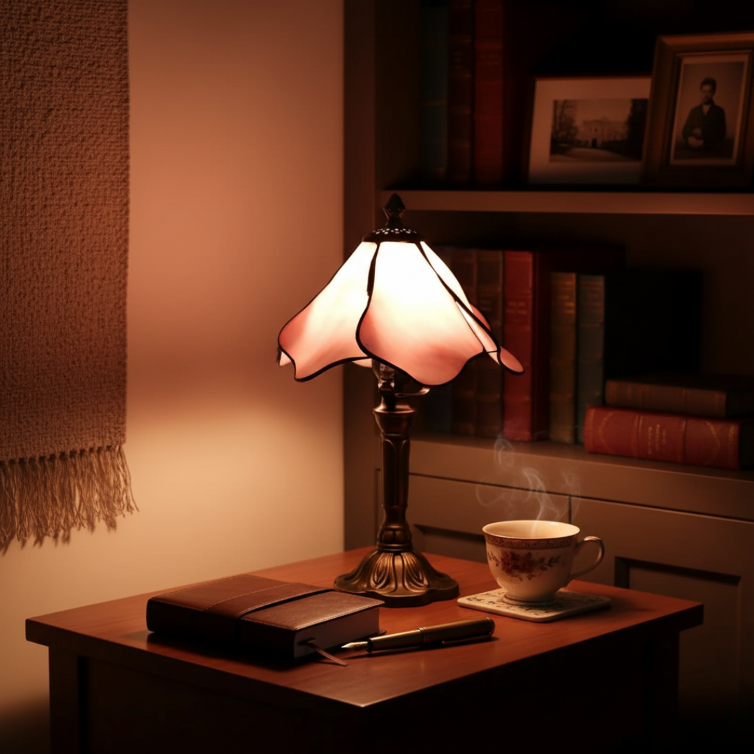 Fée de la Rose | Lámpara Vitral Decorativa