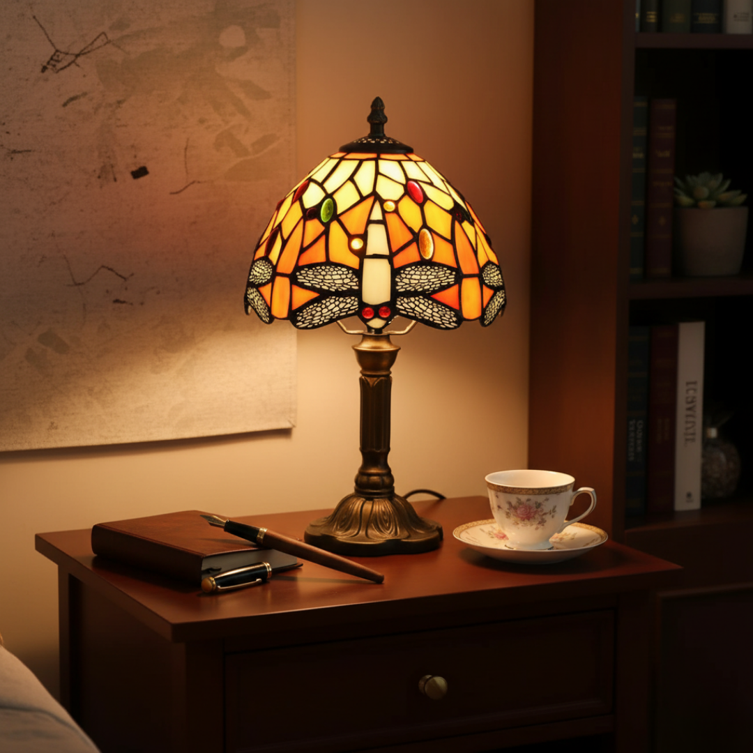 Libellule | Lámpara Vitral Decorativa con Libélula