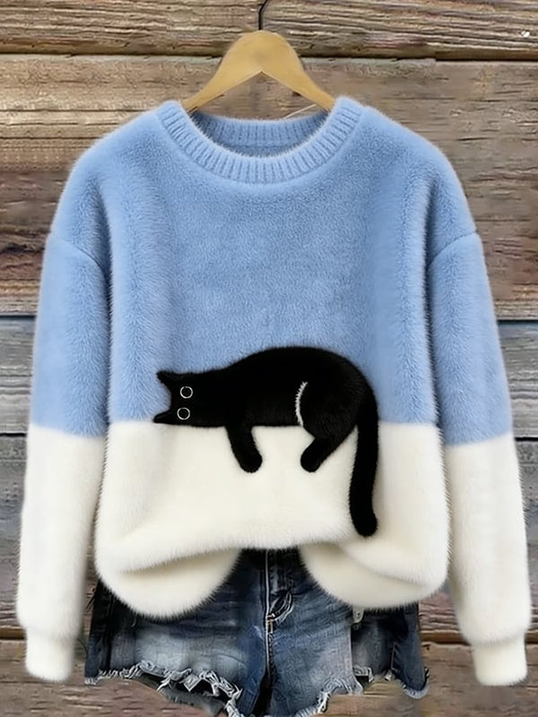 Cristina | Jersey Oversize con Estampado de Gato