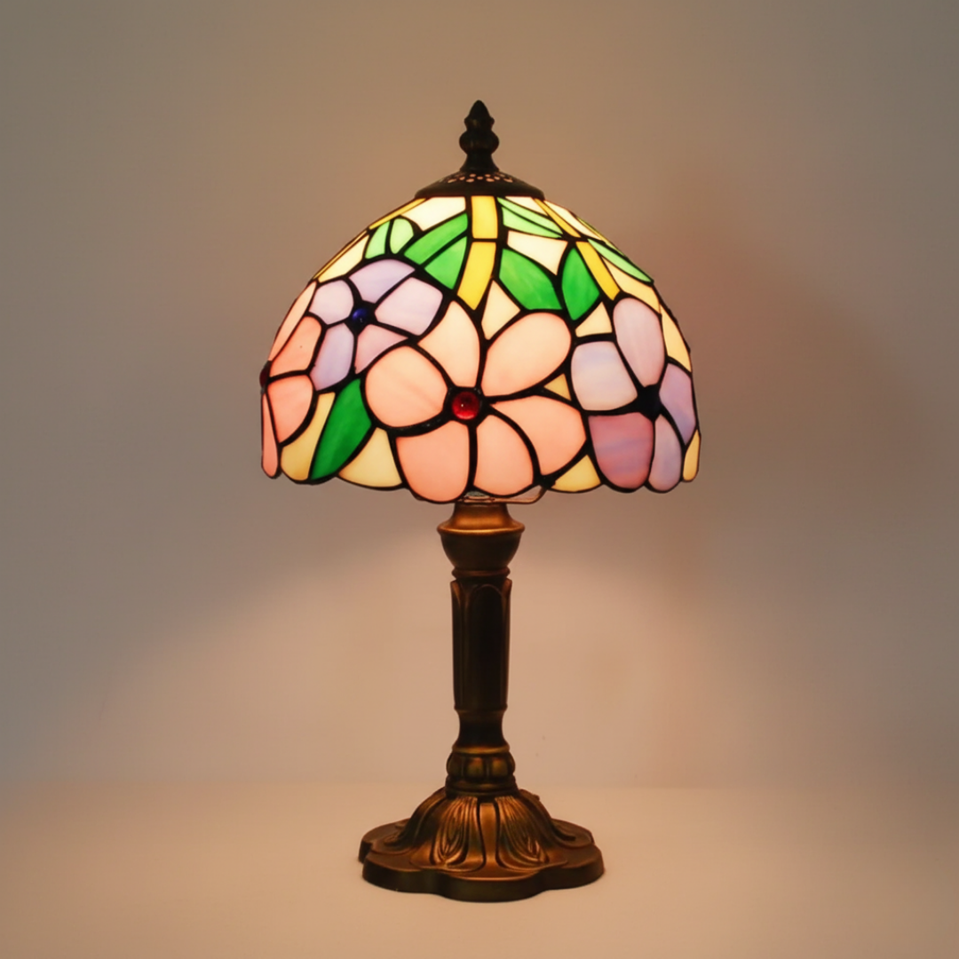 Grandes Fleurs – Lámpara Vitral Decorativa Floral