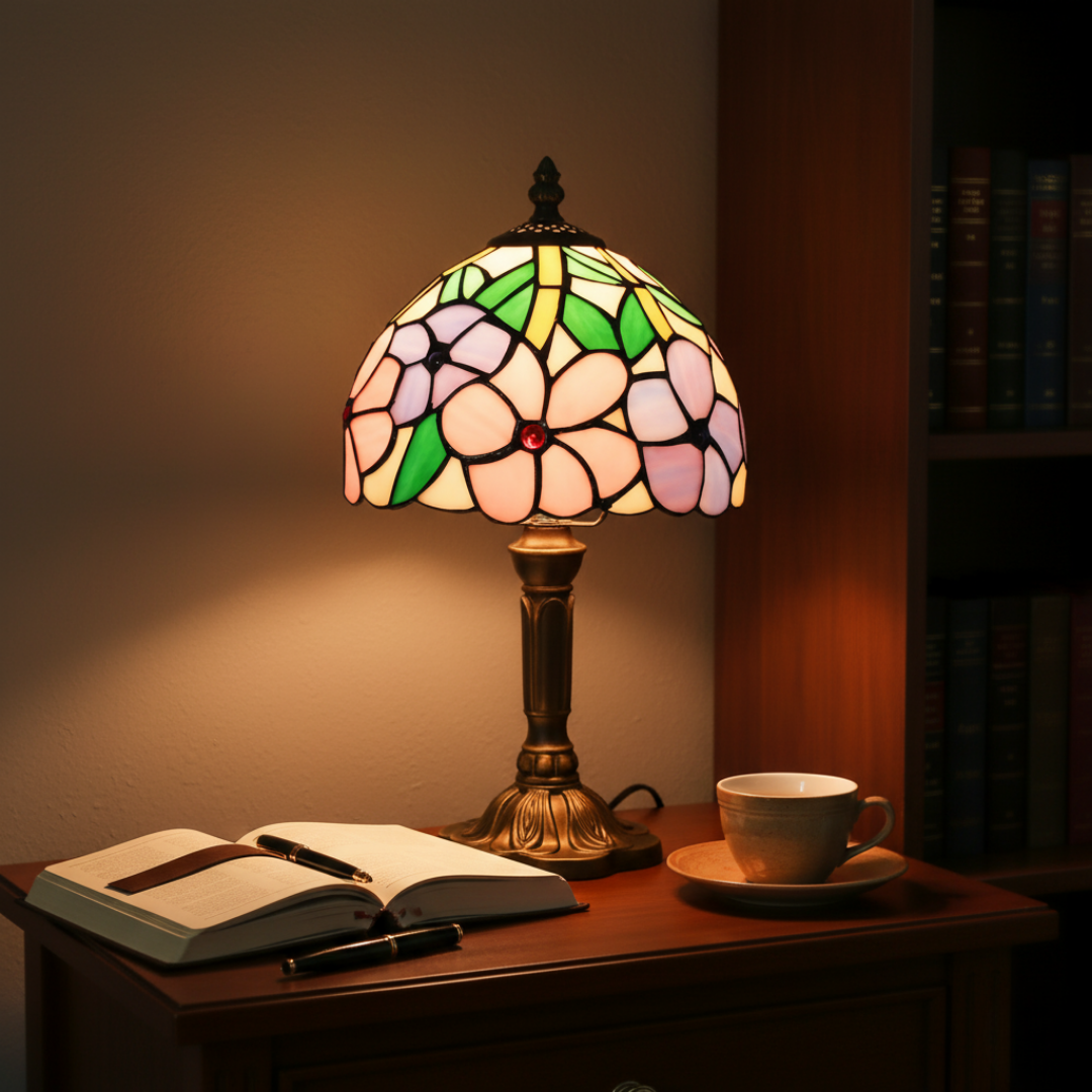 Grandes Fleurs | Lámpara Vitral Decorativa Floral
