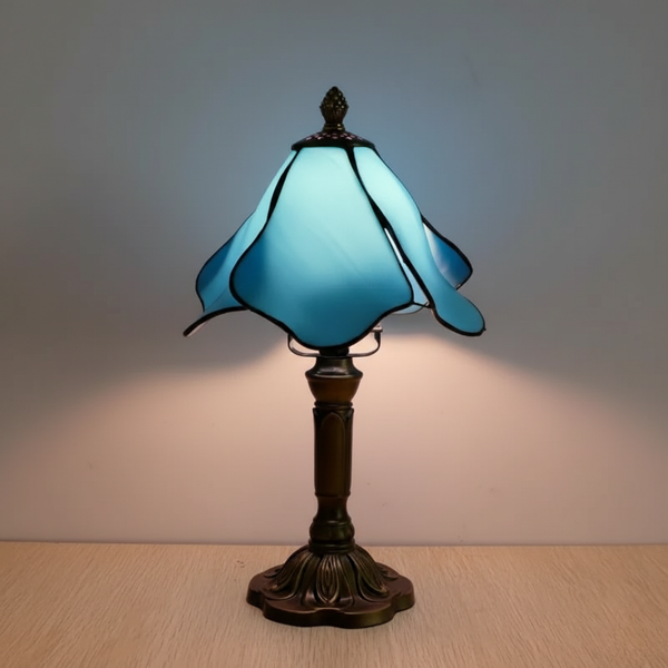 Fée Bleue | Lámpara Vitral Decorativa Azul