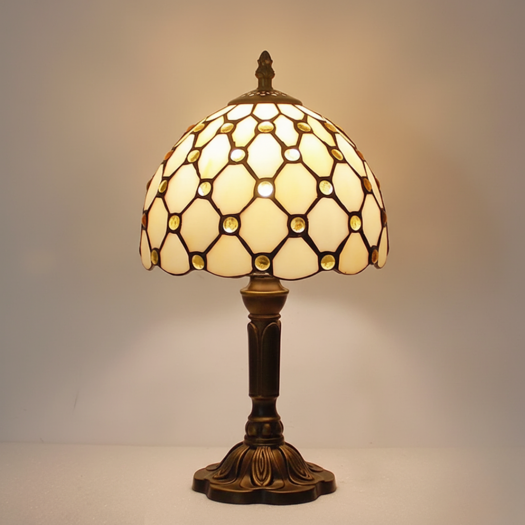 Tortue Dorée – Lámpara Vitral Decorativa Dorada