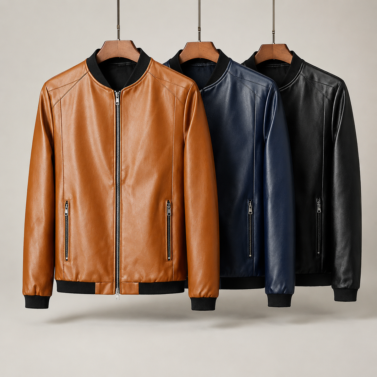 Domenico | Bomber en Cuero Hombre