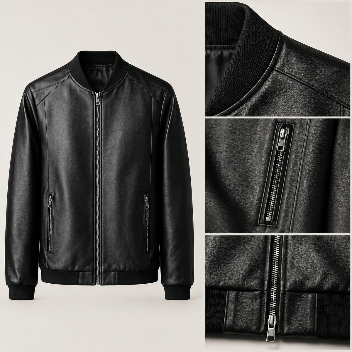 Domenico | Bomber en Cuero Hombre