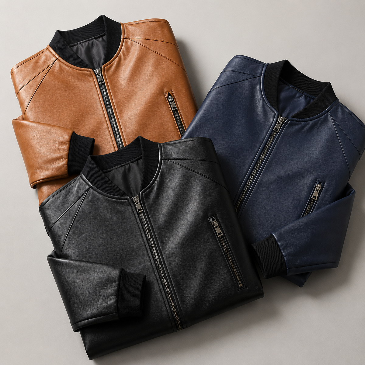 Domenico | Bomber en Cuero Hombre