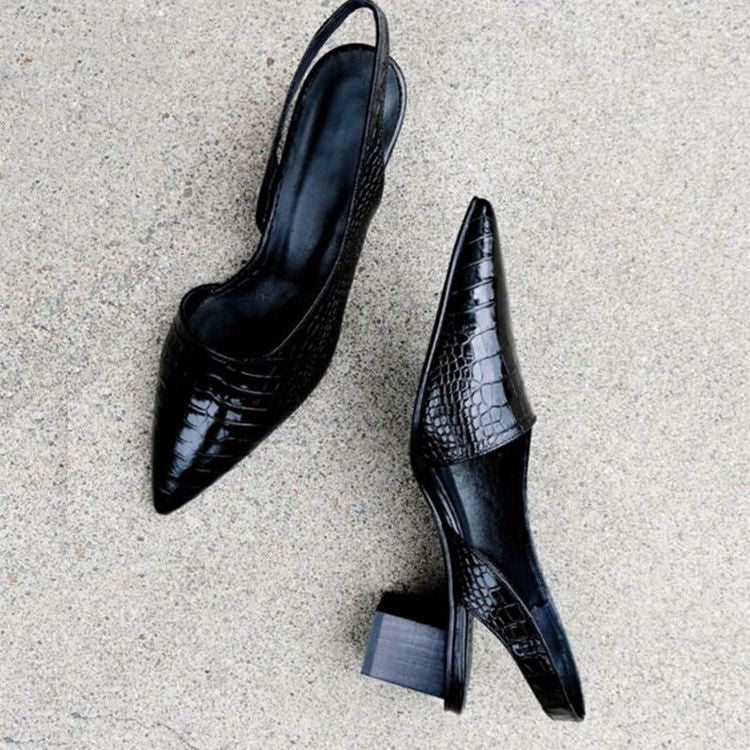 Graziella - Chaussures à Talon et Bout Large