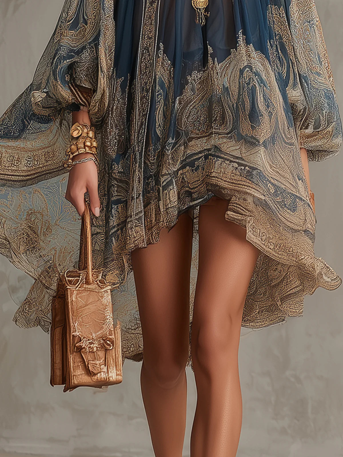 Bérénice | Vestido Barroco Cuello Alto