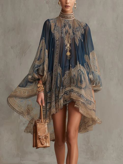 Bérénice – Vestido Barroco Cuello Alto