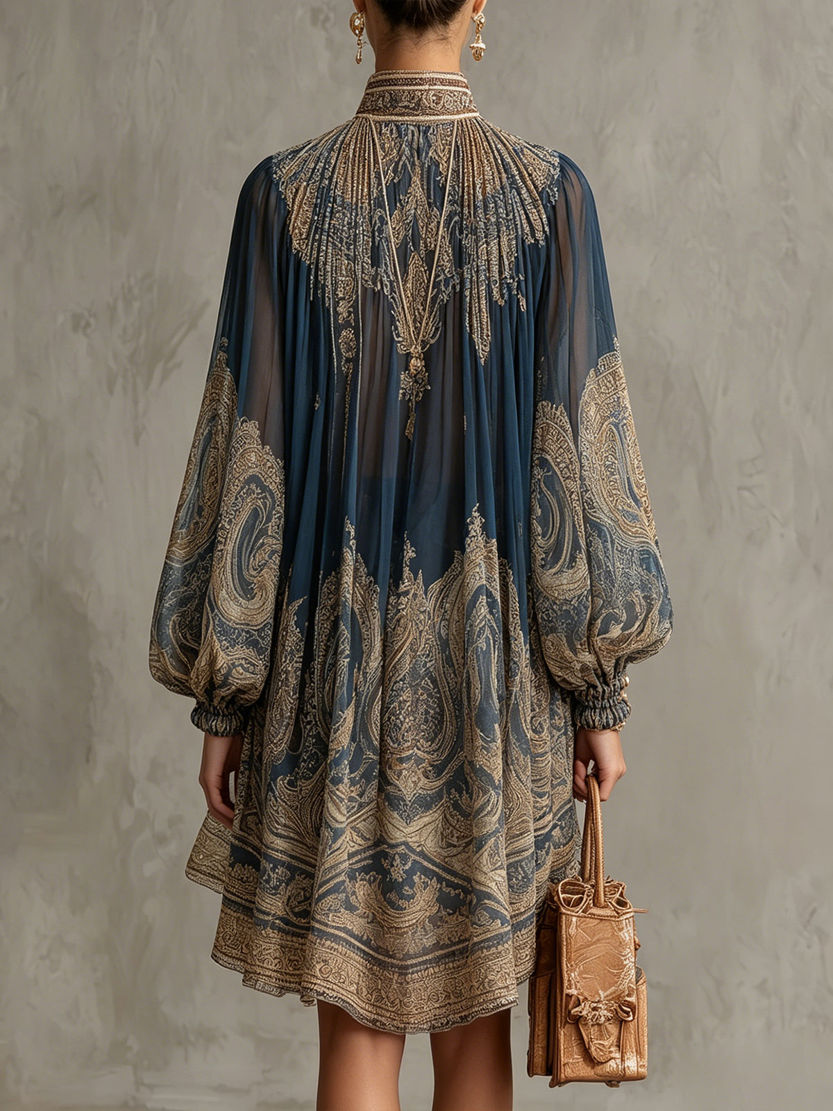 Bérénice | Vestido Barroco Cuello Alto