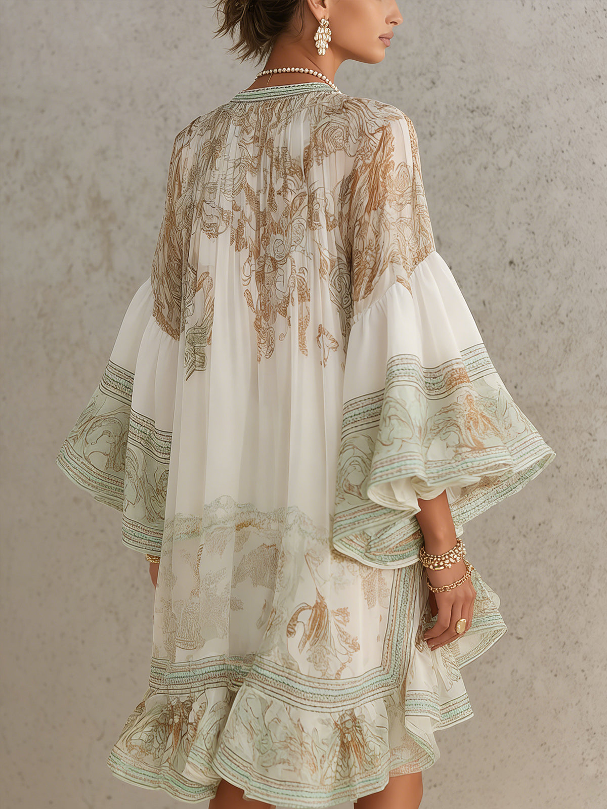 Rosalie | Vestido Gasa Bajo Rayas