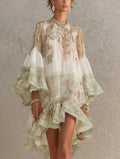 Rosalie – Vestido Gasa Bajo Rayas