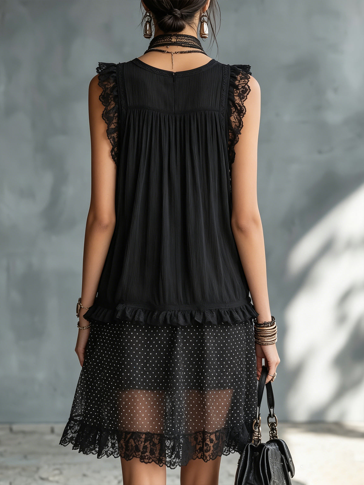 Pauline | Vestido Lunares Volantes Encaje