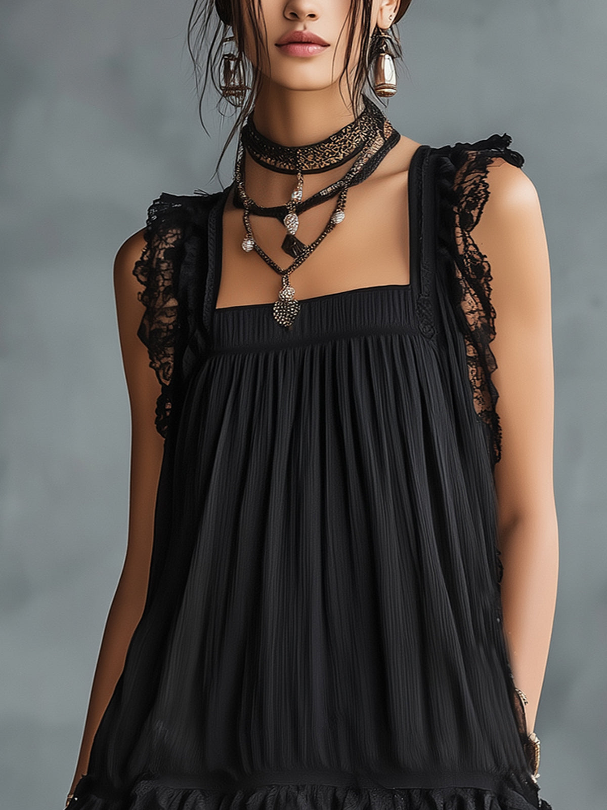 Pauline | Vestido Lunares Volantes Encaje