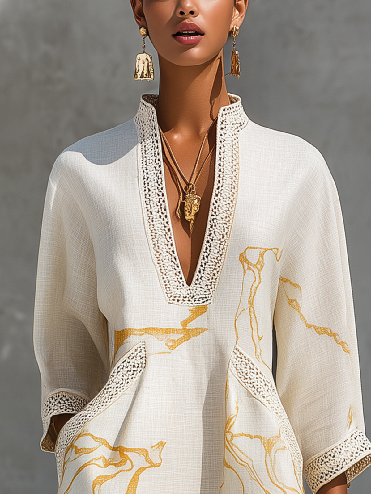 Aliénor | Vestido Encaje Marfil Escote V