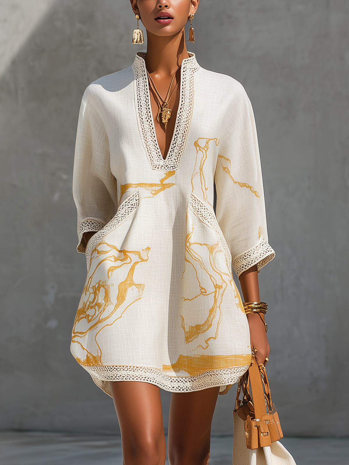 Aliénor – Vestido Encaje Marfil Escote V