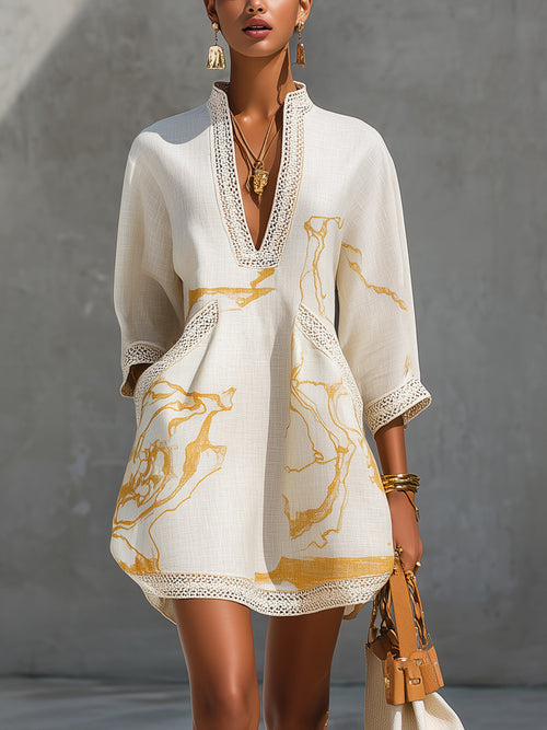 Aliénor – Vestido Encaje Marfil Escote V