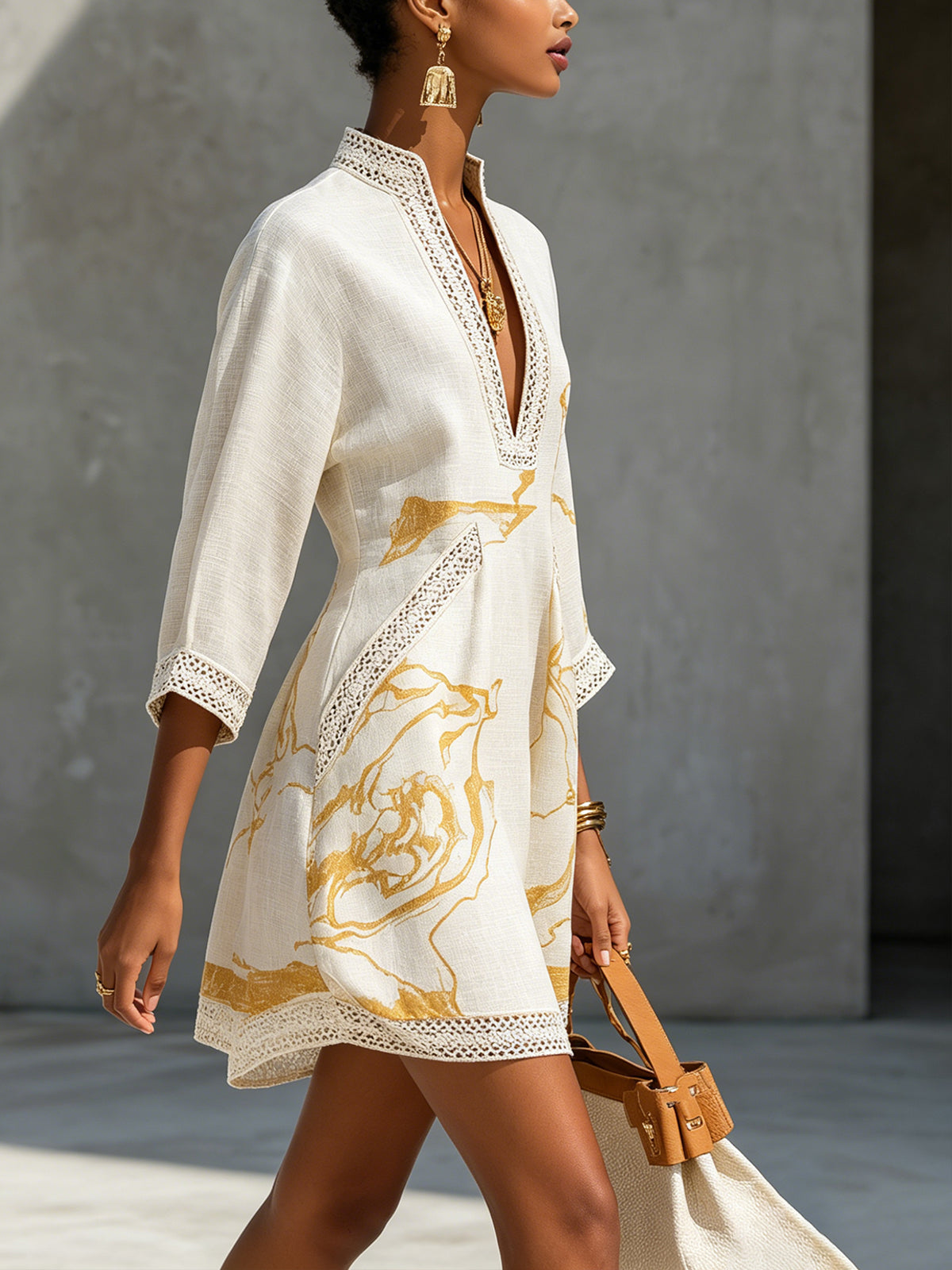 Aliénor | Vestido Encaje Marfil Escote V