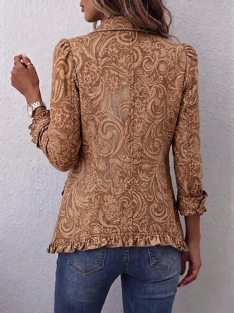 Noemi | Veste Bohème Florale Vintage à Volants