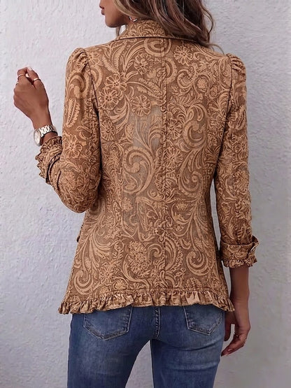 Noemi | Veste Bohème Florale Vintage à Volants
