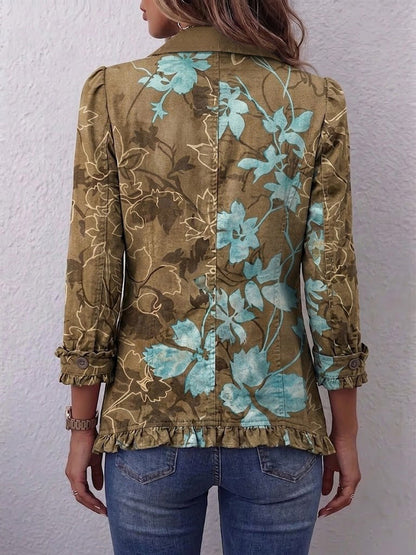 Bianca | Veste Bohème Florale Vintage Dégradée à Volants