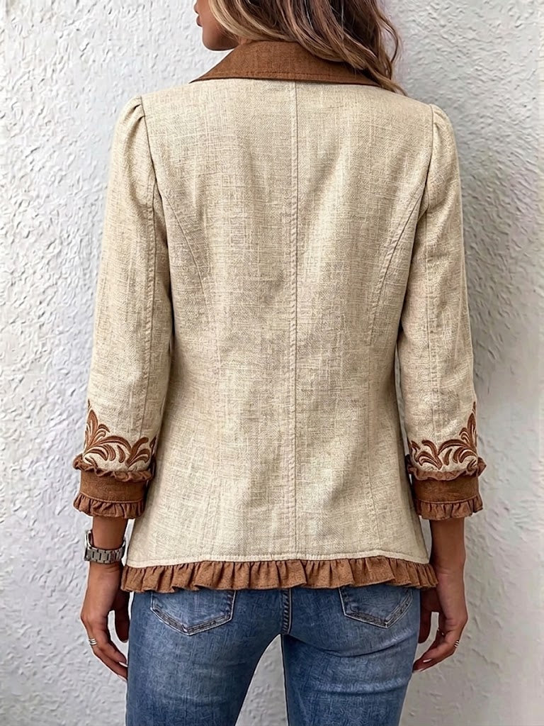 Ottavia | Veste Bohème Florale Vintage à Volants