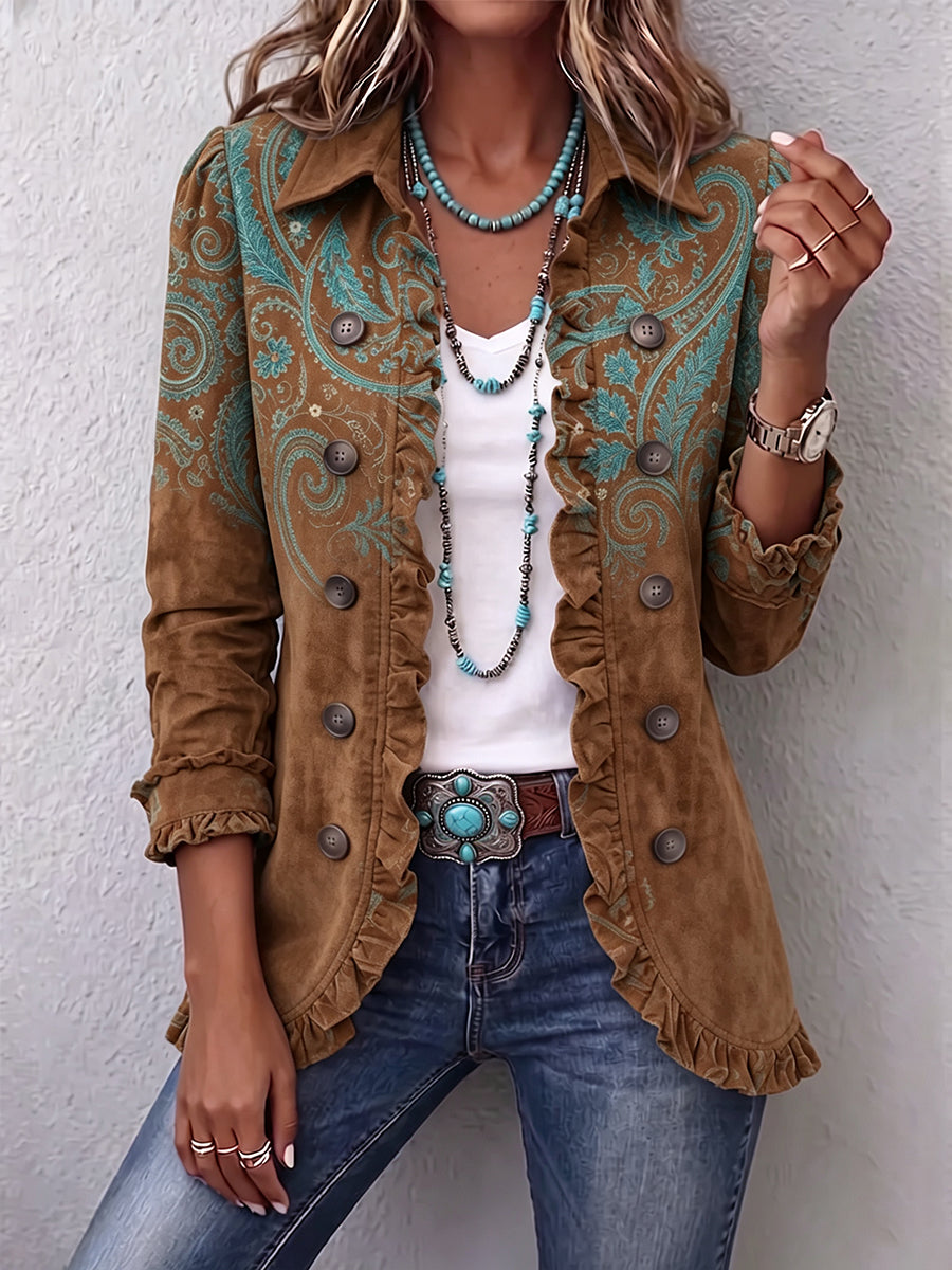Serena | Veste Paisley à Volants